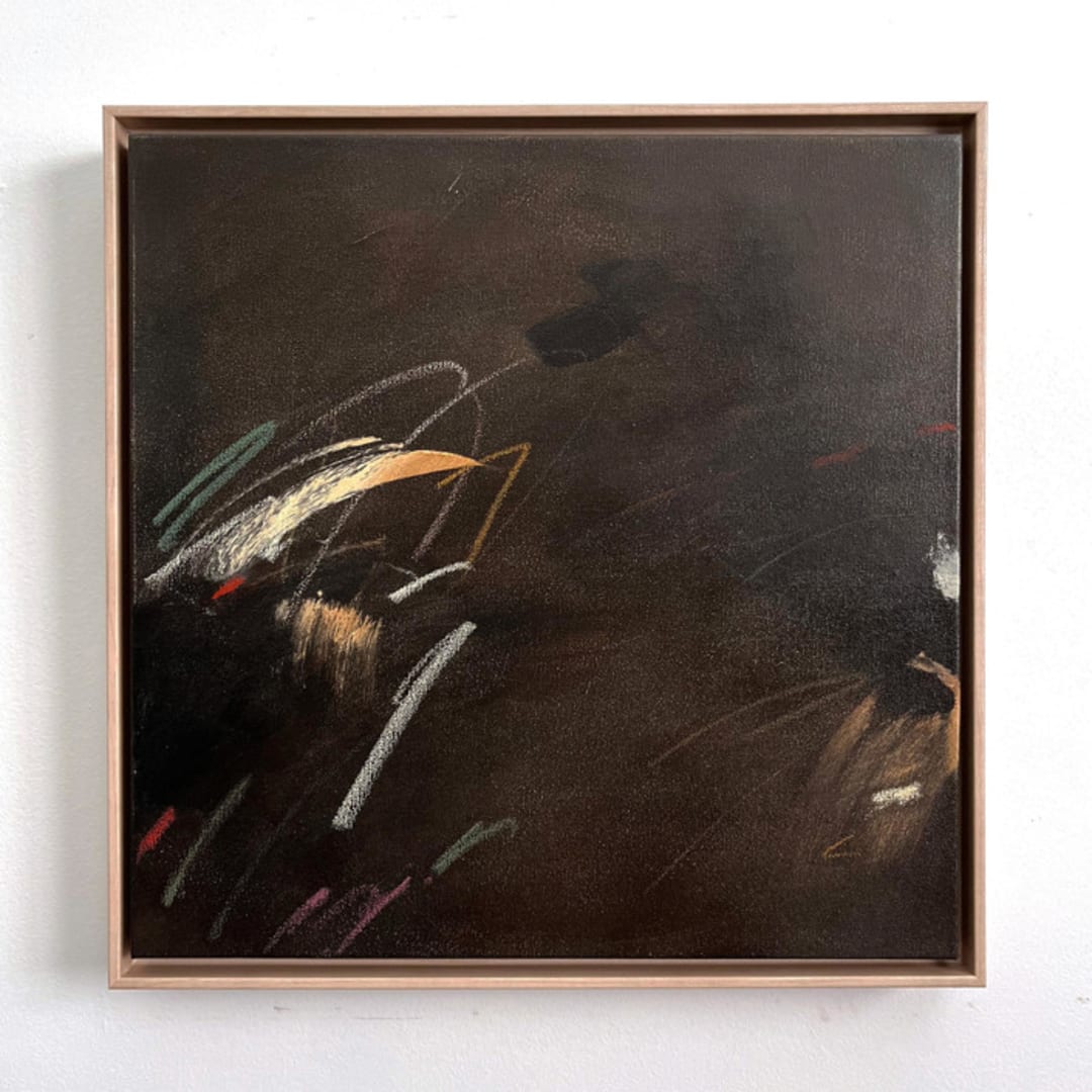 "Room 704" - Original Painting in brown by Shiho Whitehead