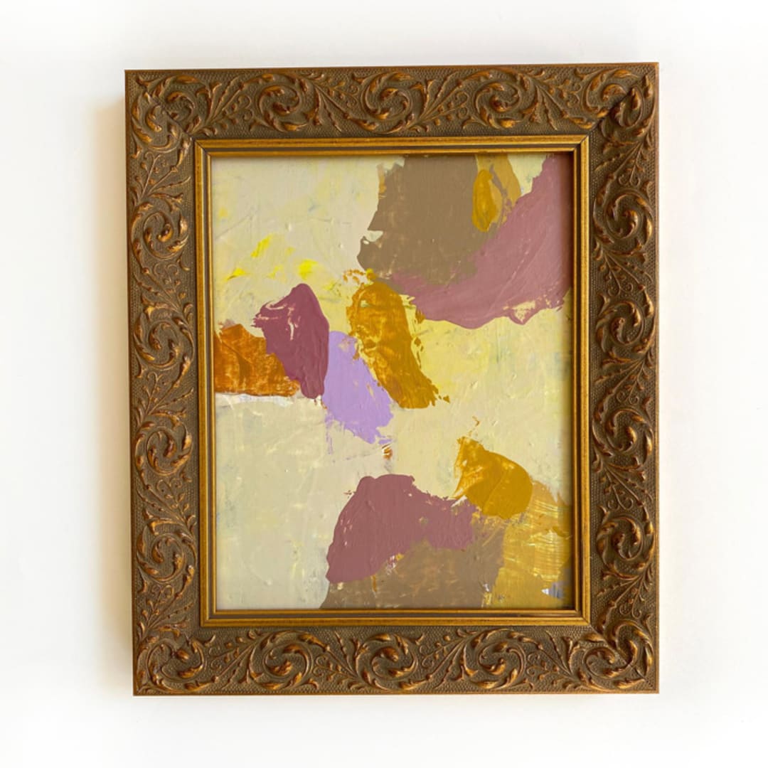 "Candlelight Rose" - Original Painting in yellow by Jessalin Beutler