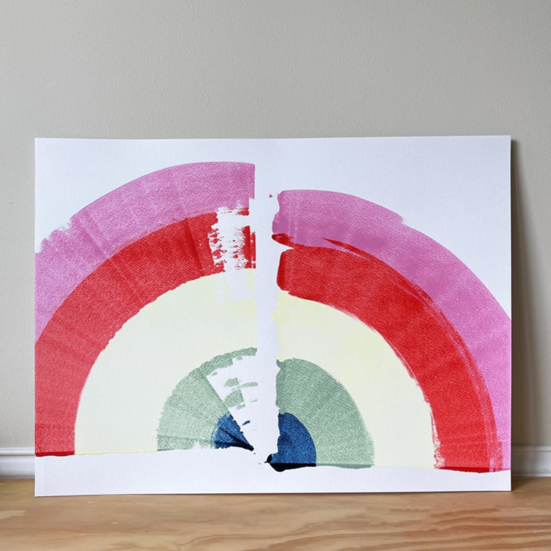 "talk to me colors 2" - Original Painting in multicolor by bari wieselman schulman