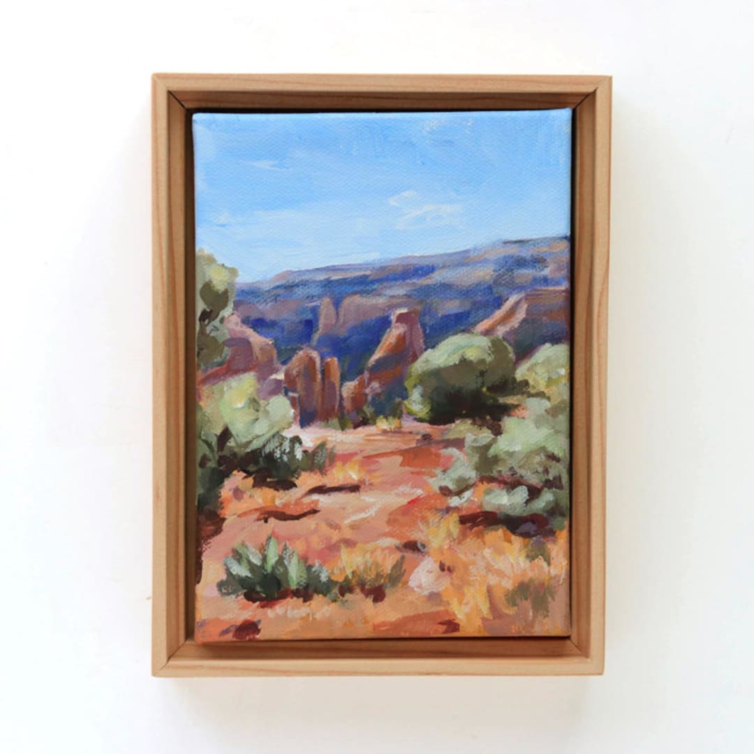 "Radiance | Colorado landcape painting" - Original Painting in pink by Weronika Zubek