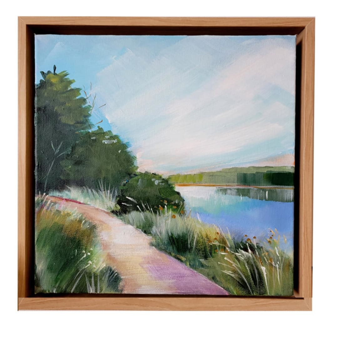"Taking Time" - Original Painting in blue by AlisonJerry