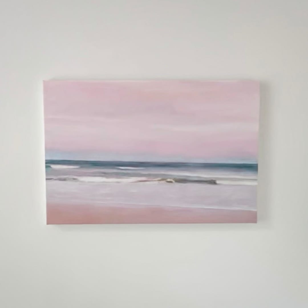 "Beach Walk Original Canvas Painting" - Original Painting in multicolor by Lindsay Kelly Art