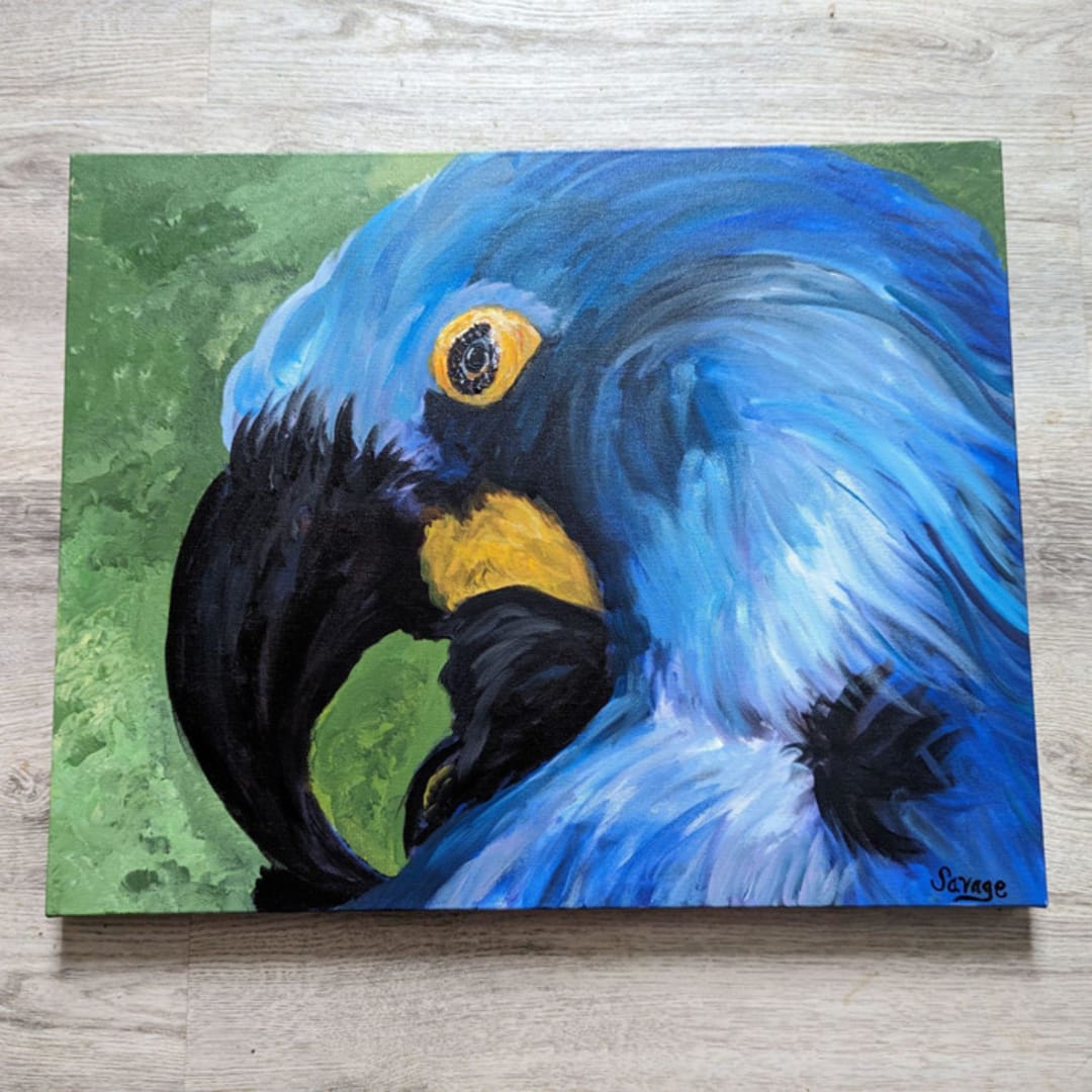 "Elegance in Blue" - Original Painting in blue by The Savage Label