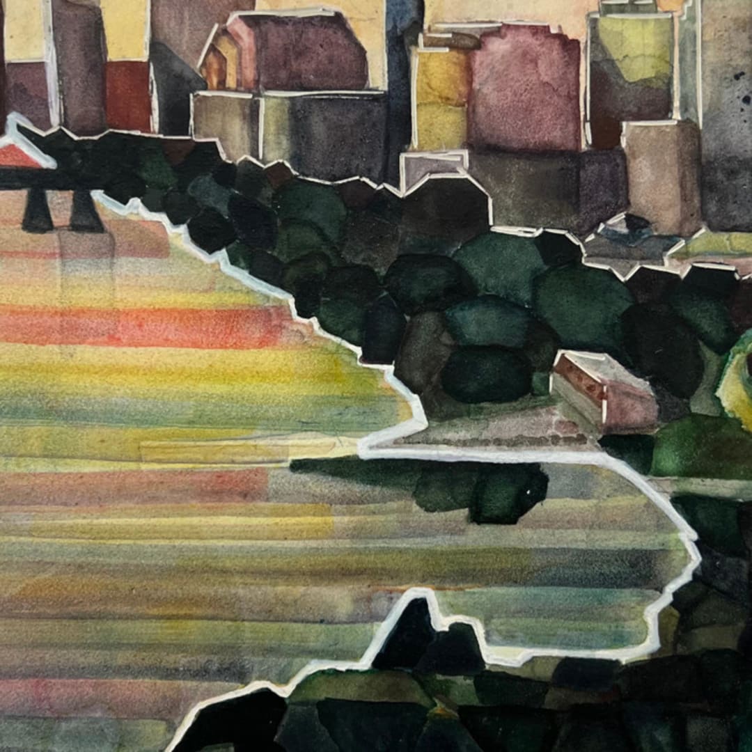 "Life Surrounds Life" - Original Painting in green by Heidi Lowell
