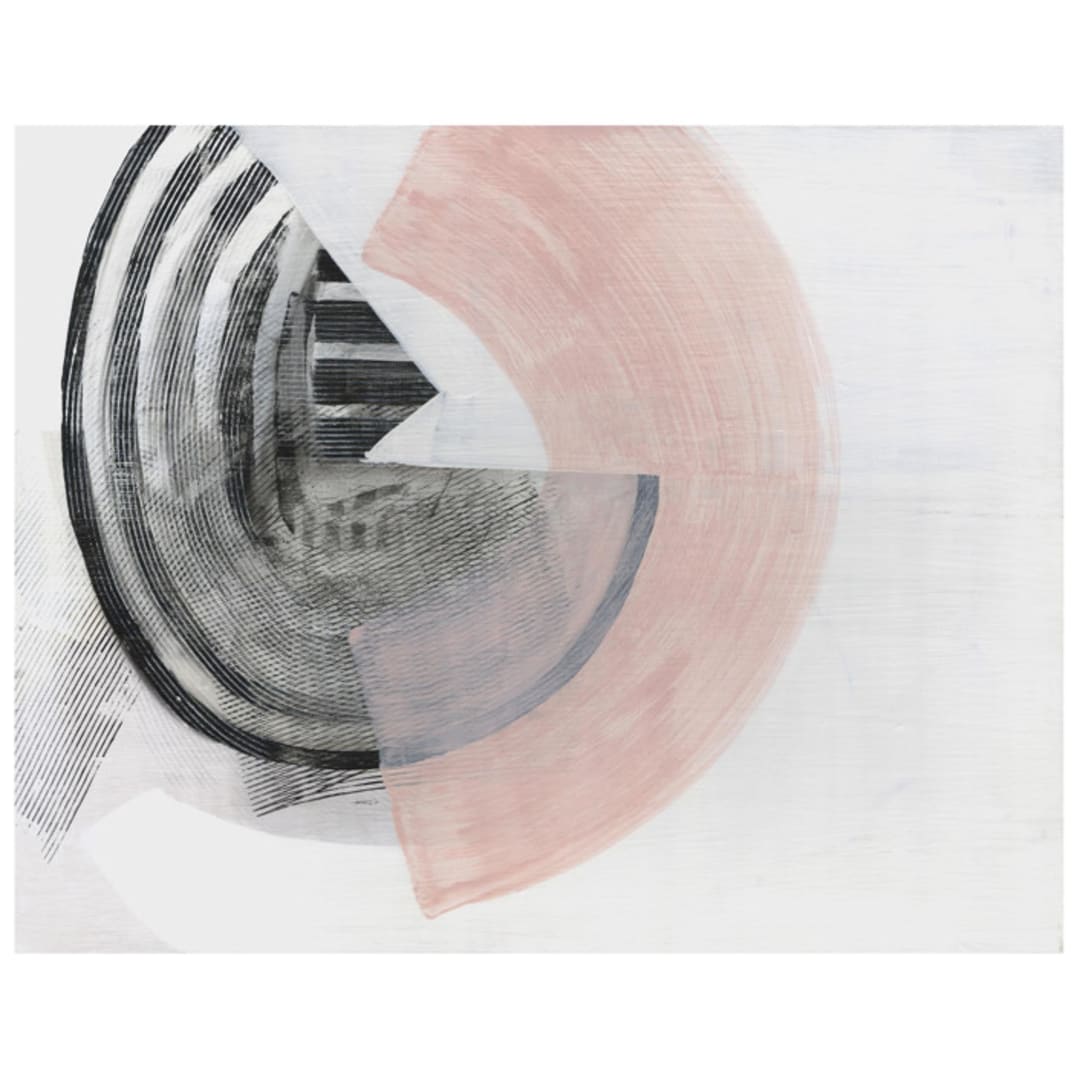"Pink Overlay" - Original Painting in pink by Kirsta Benedetti