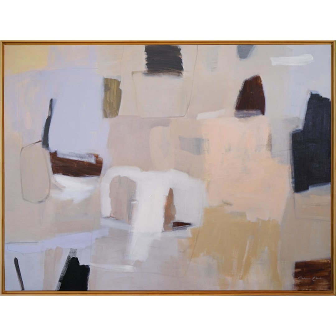 "Remaining Warmth" - Original Painting in beige by Shina Choi