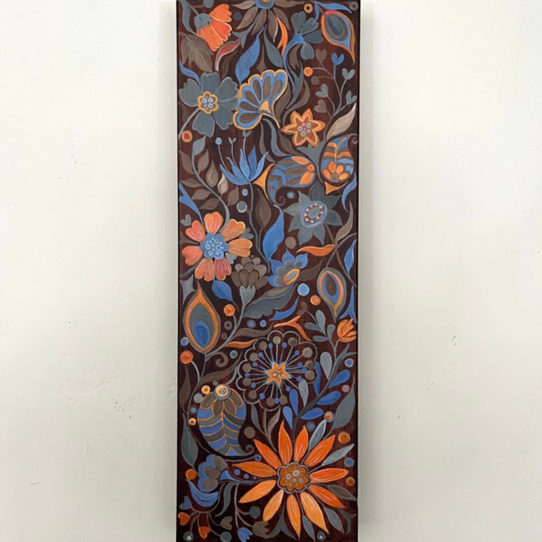 "Fall Fantasy" - Original Painting in brown by Devika Keskar