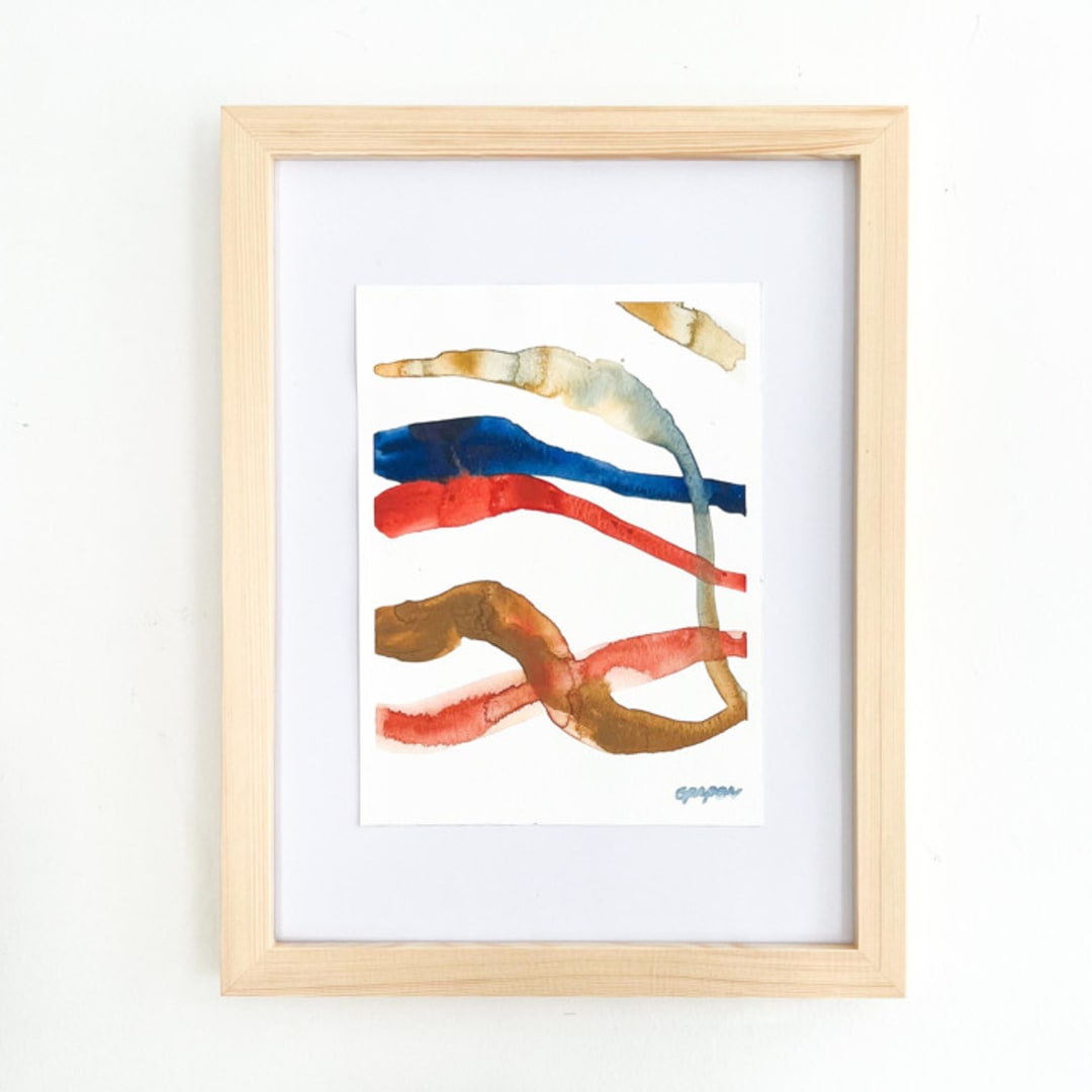"Primary Lines" - Original Painting in multicolor by Mary Gaspar