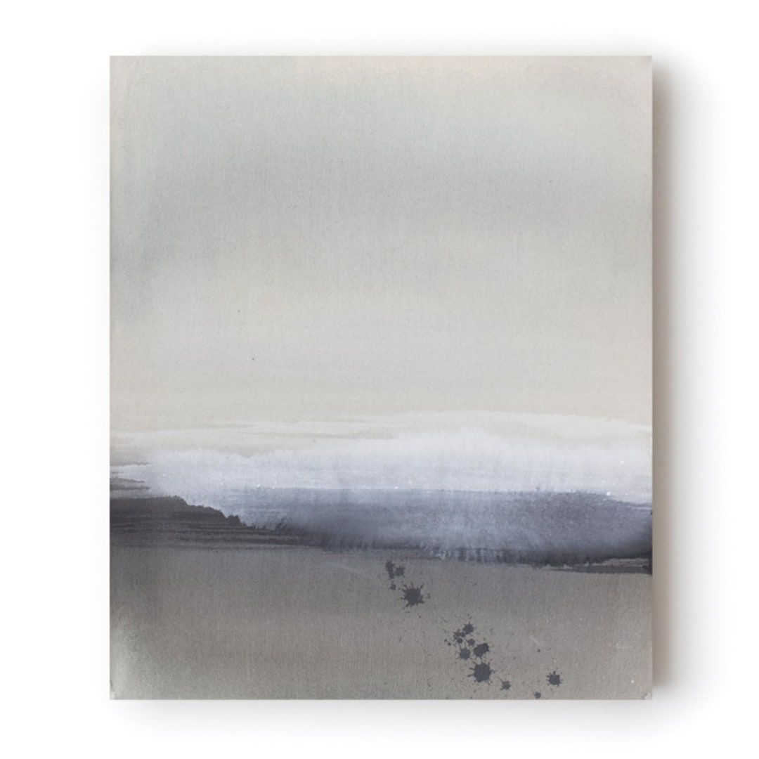 "Beneath the Surface" - Original Painting in gray by Christa Kimble