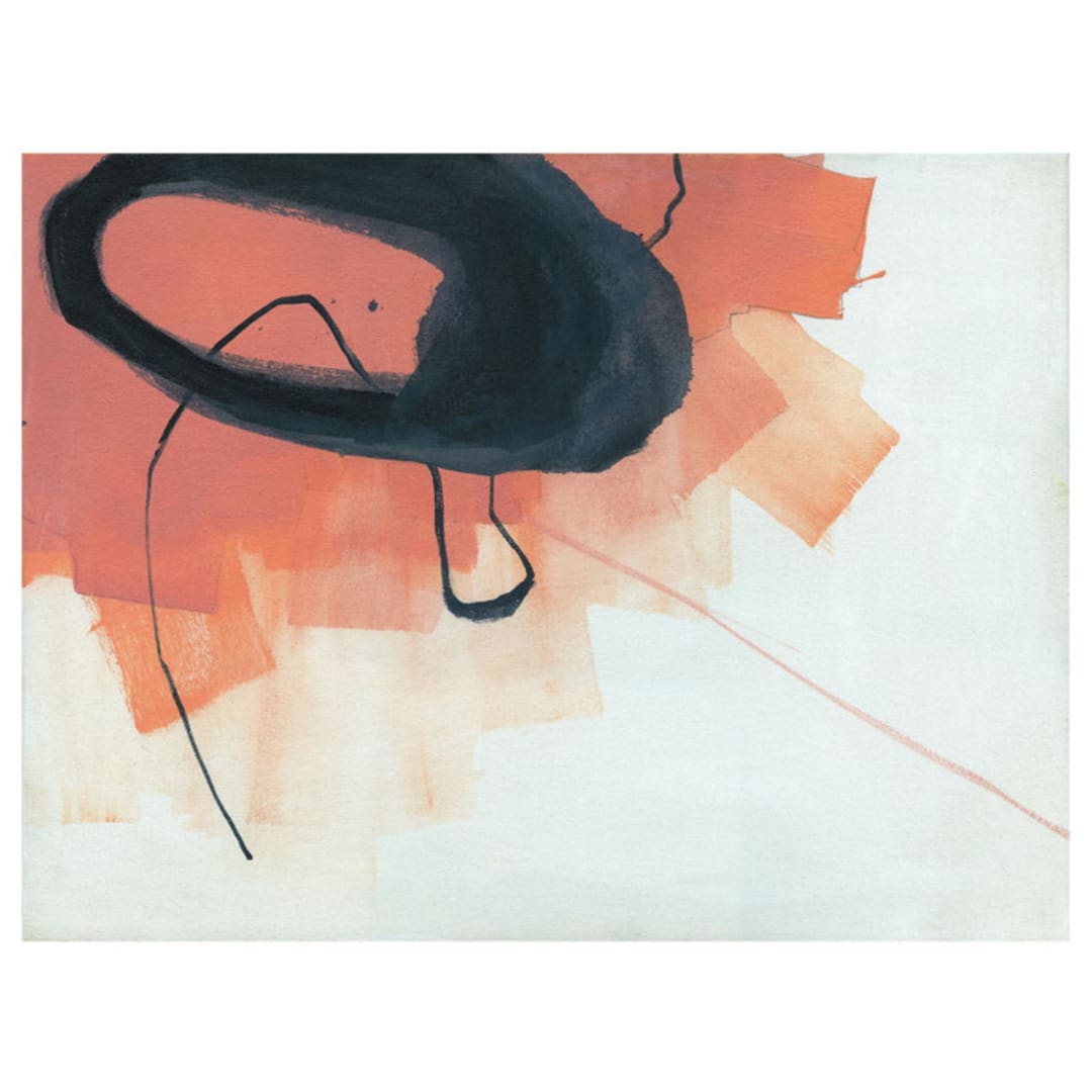 "Orange Abstract" - Original Painting in orange by Kirsta Benedetti