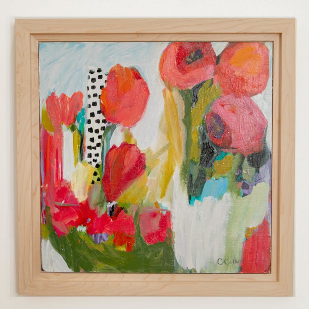 "Poppy" - Original Painting in multicolorassorted-colors by CONNIE COLLUM