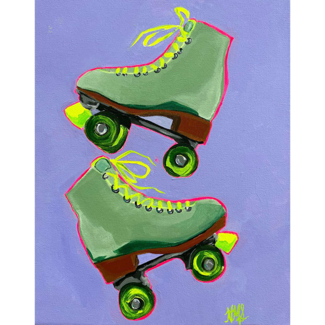 "Hot Wheels" - Original Painting in multicolorassorted-colors by Nicole Simms