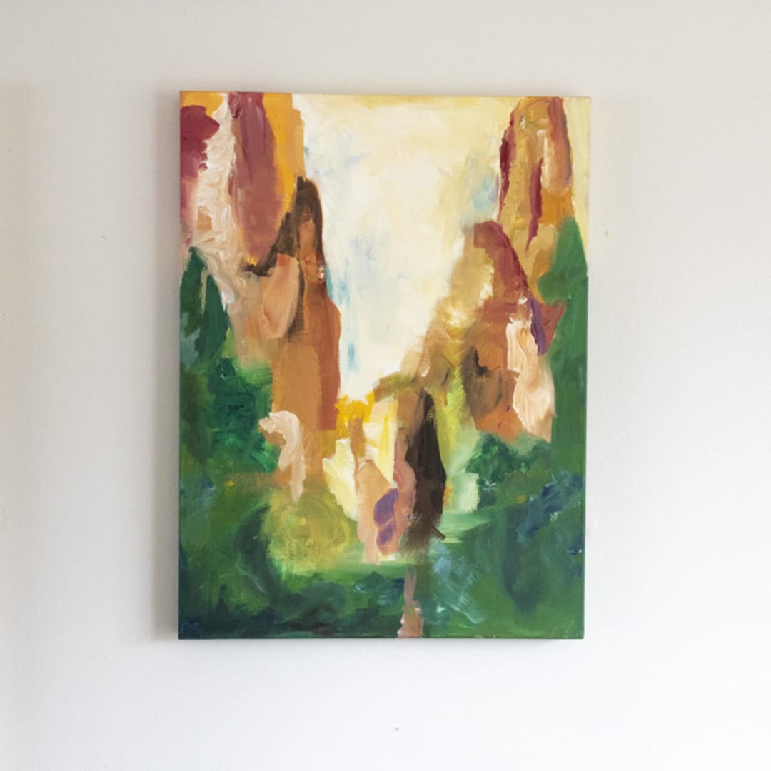 "Garden of the Gods" - Original Painting in orange by Brittany Fan