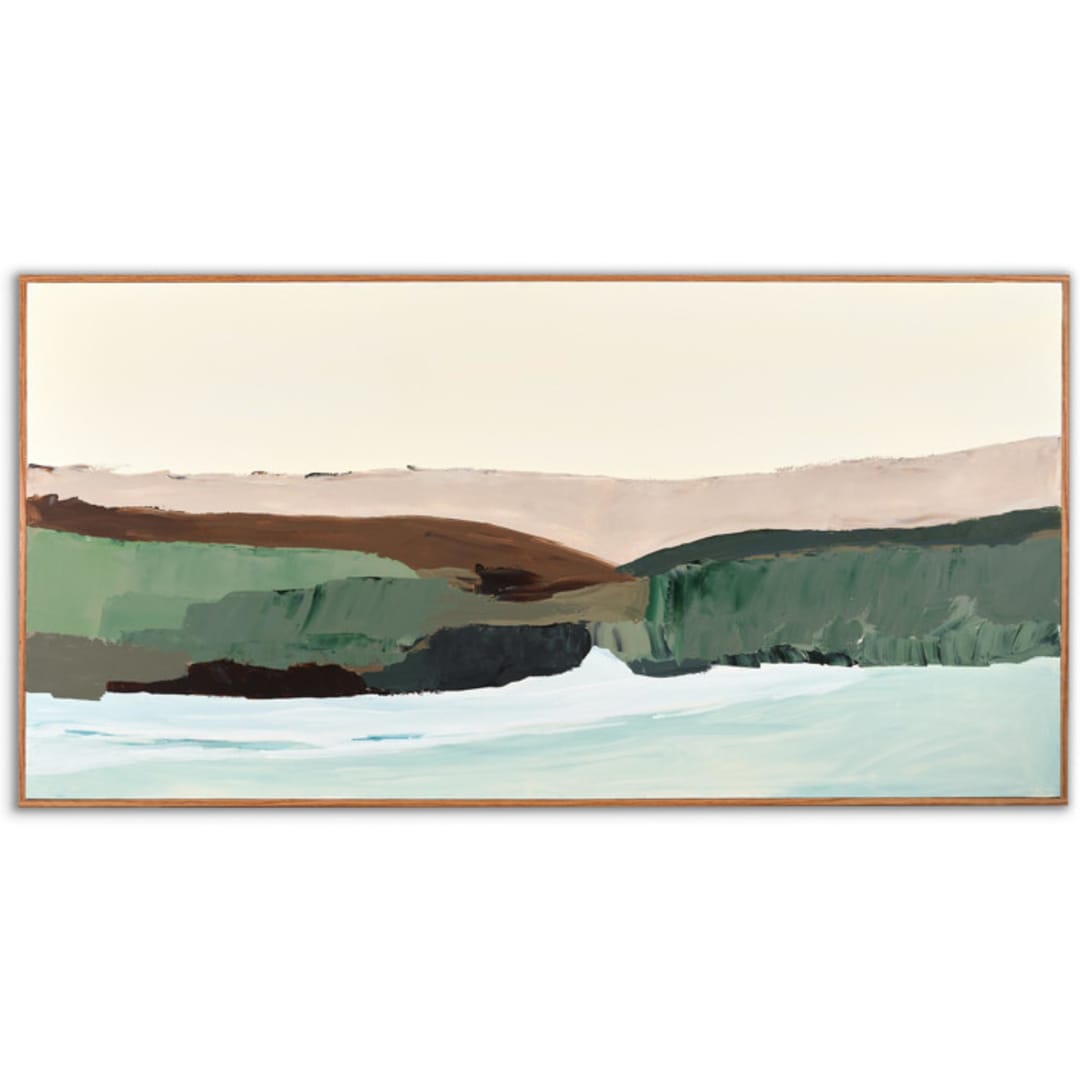 "Muted Seascape Series 4" - Original Painting in multicolorassorted-colors by Caryn Owen