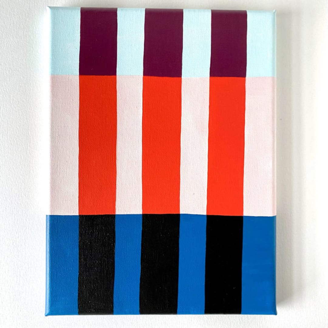 "Oxblood and Poppy Original Artwork" - Original Painting in multicolor by Katie Craig