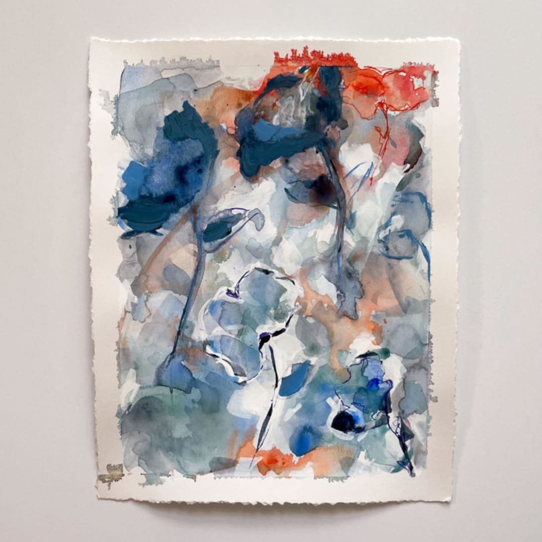 Walking on Third Street, Floral Painting