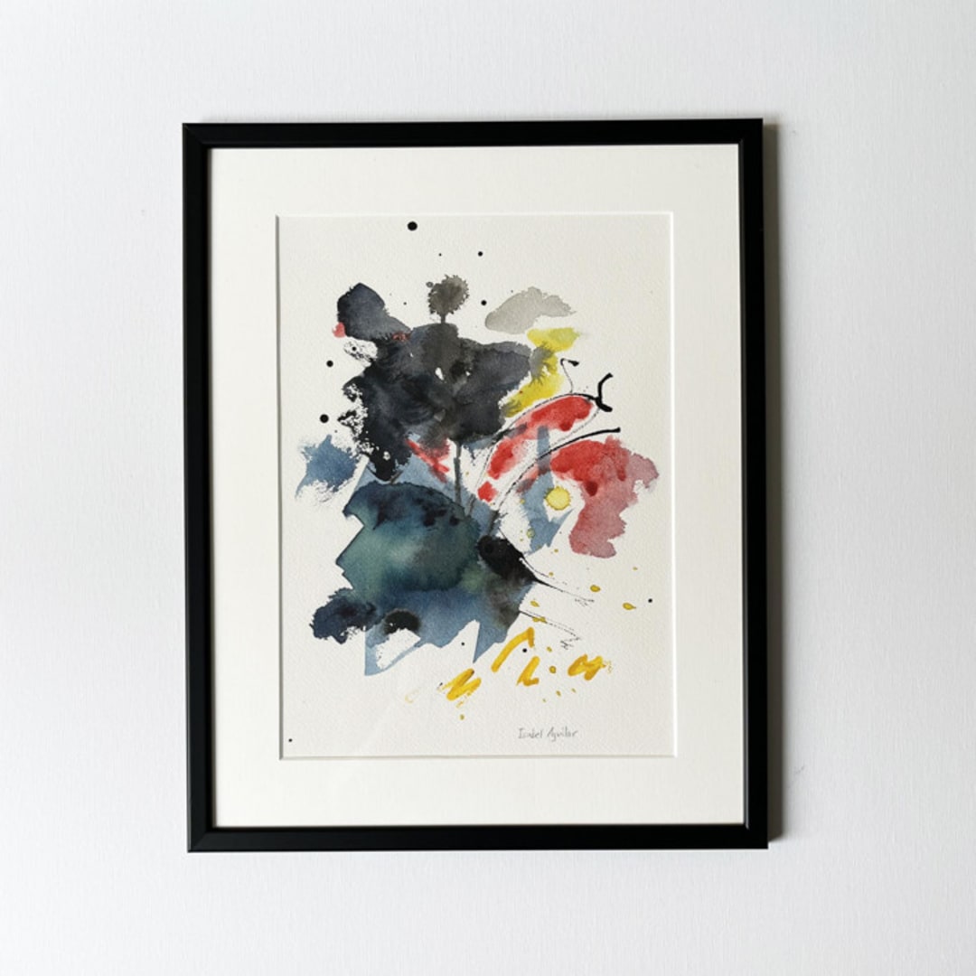 "Free Shapes 2" - Original Painting in multicolor by Isabel Aguilar - Isolda