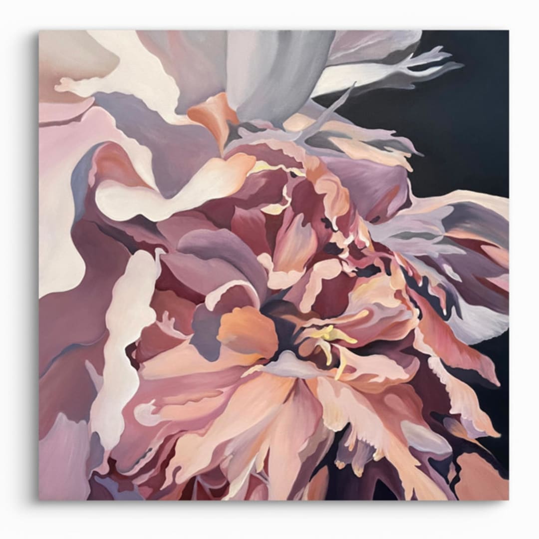 "Cranberries and Cream 1" - Original Painting in pink by Mandy Trimble Leonard