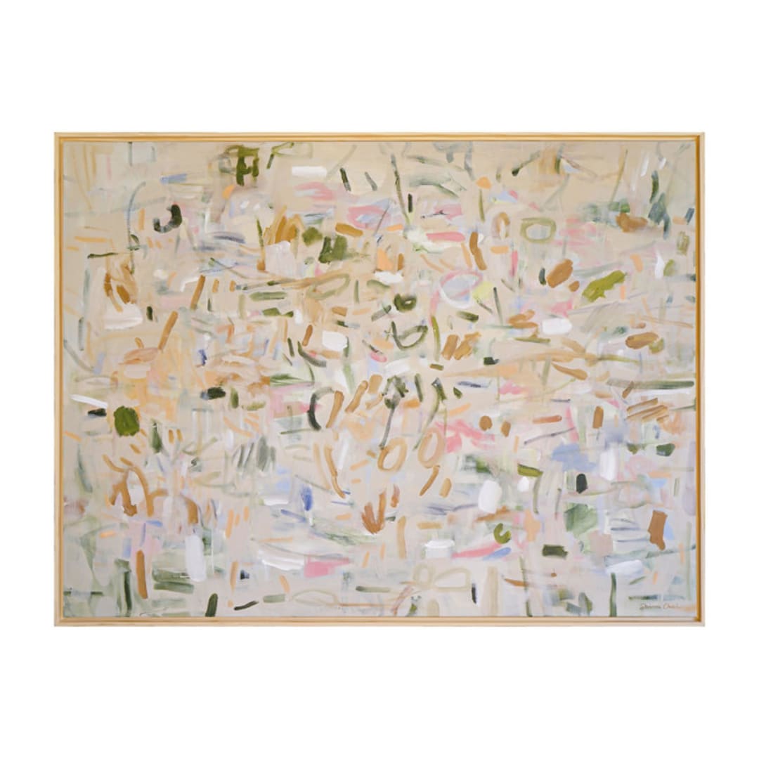 "Desert Sage Ocher" - Original Painting in beige by Shina Choi