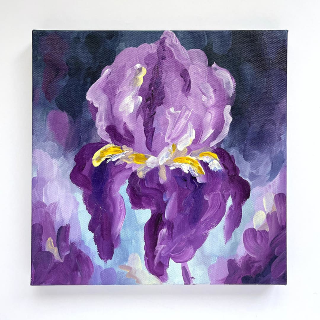"'Iris: Tennessee'" - Original Painting in purple by Holly Whitcomb