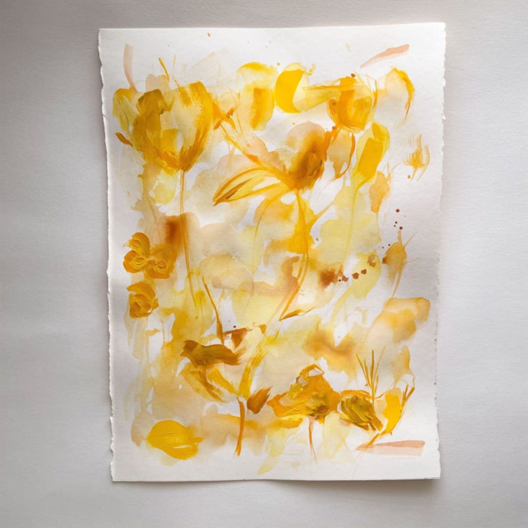 "It's All Yellow" - Original Painting in yellow by Suzanna Toole
