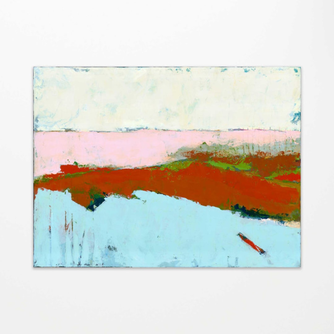 "Breaking Barriers" - Original Painting in red by Karyn Denten