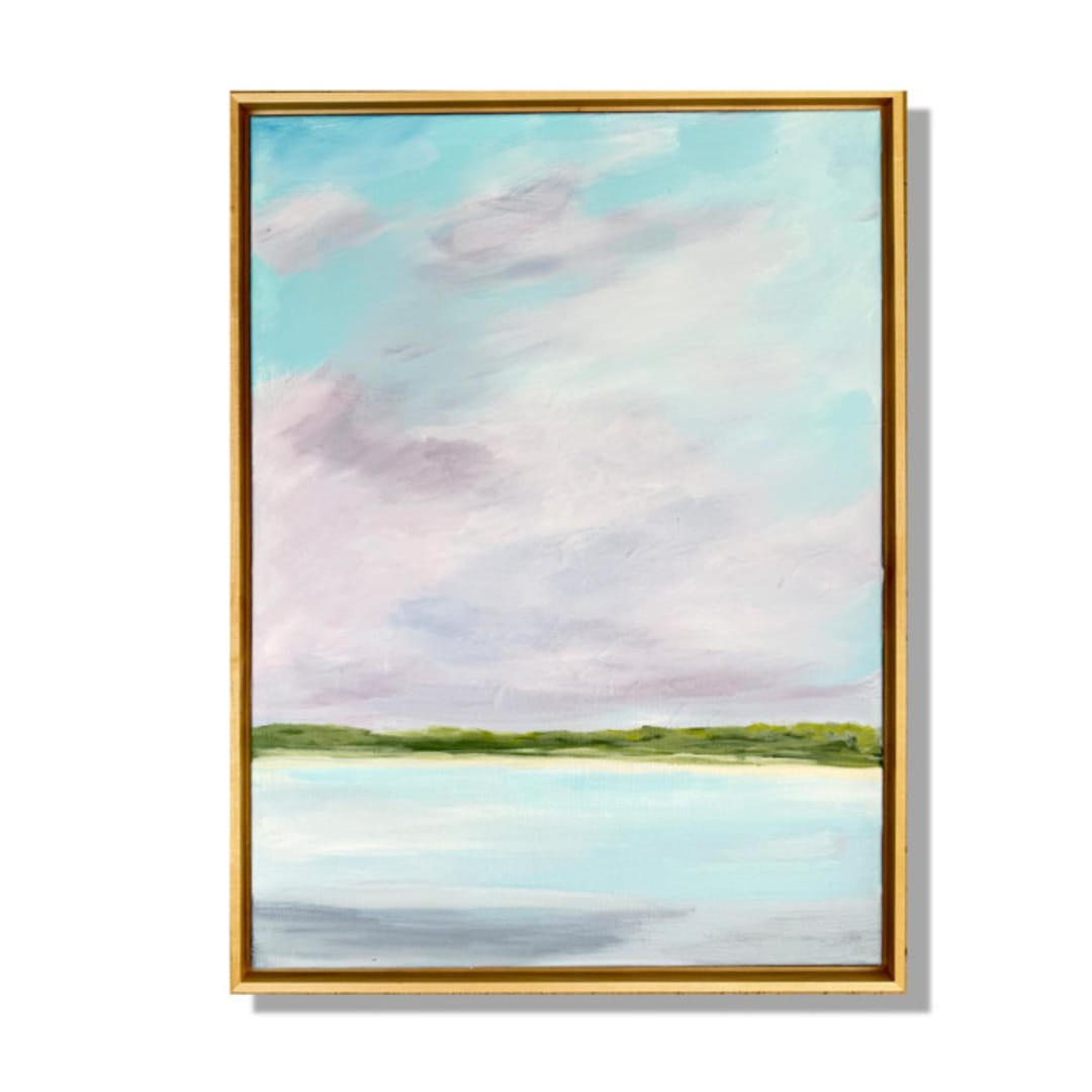 "Still Blue" - Original Painting in blue by Johanne Dziemian