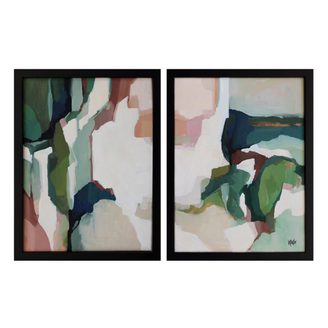 "Park Day" - Original Painting in green by Wendy Keller