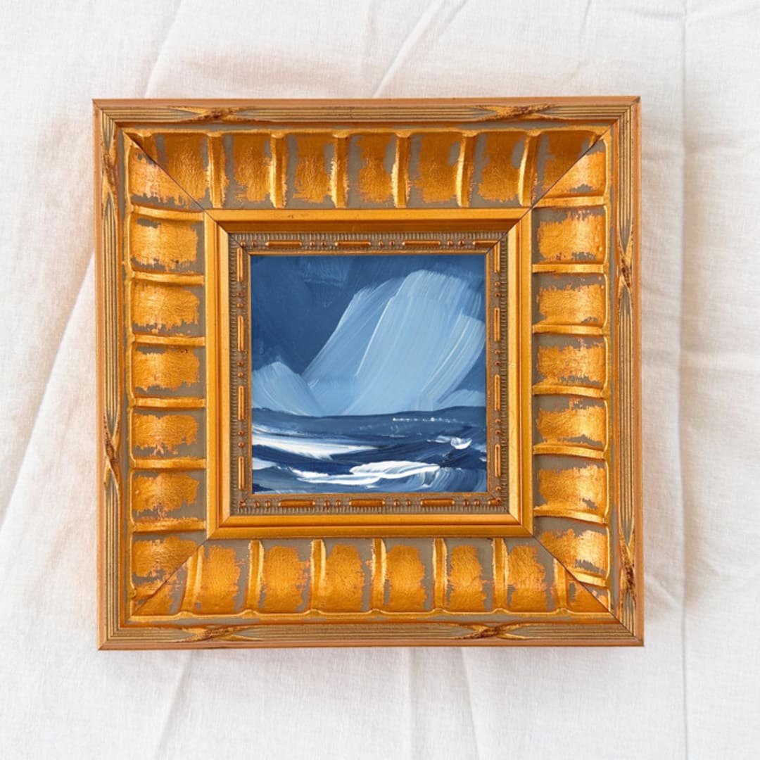 "Mystic Sky" - Original Painting in blue by Green Barn Studio