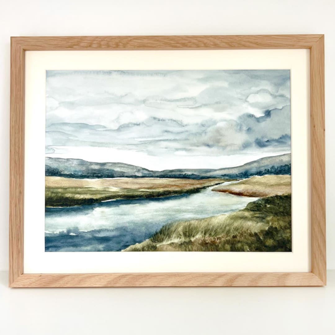 "River's Edge" - Original Painting in multicolor by Sara Swanson