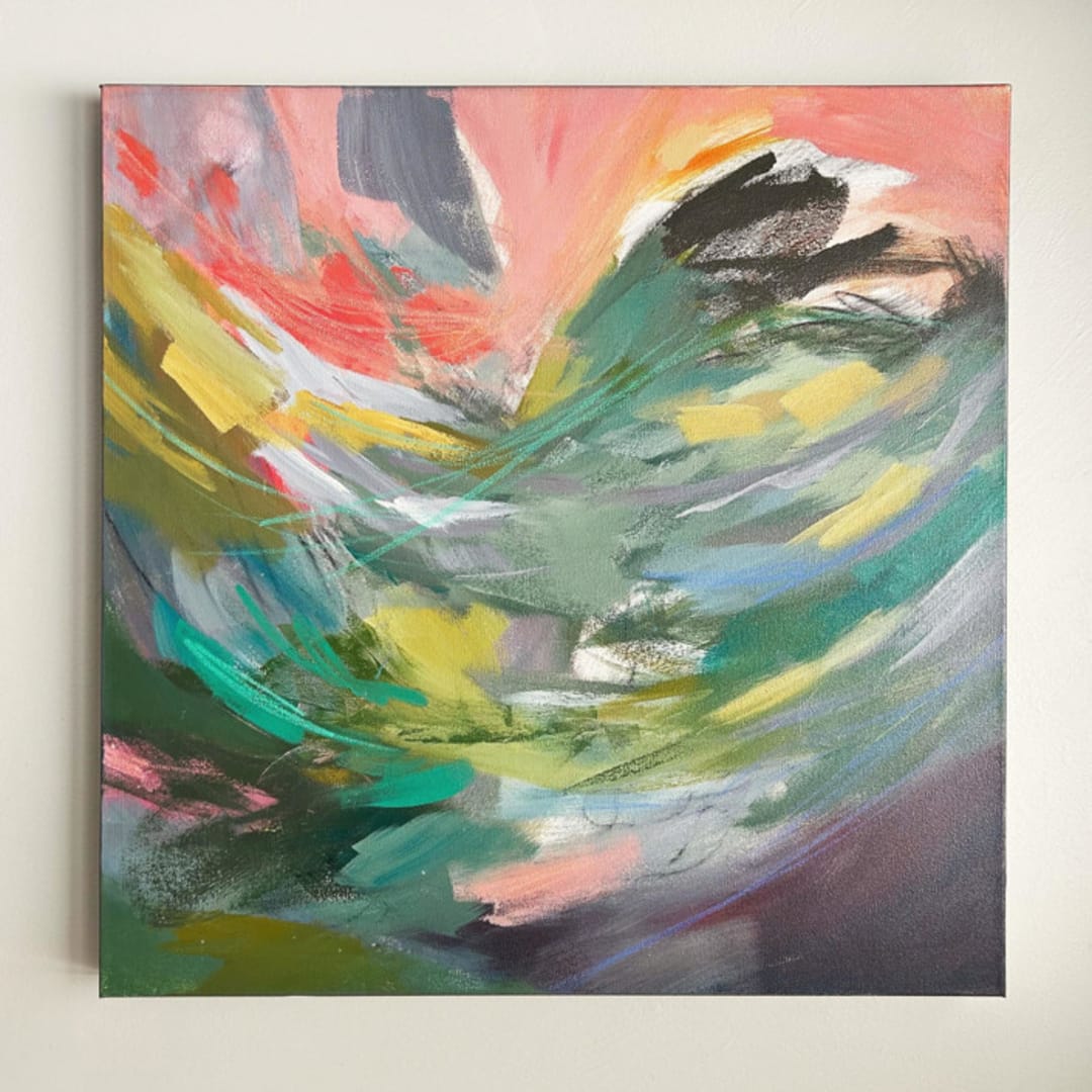 "Winds of Change 2" - Original Painting in multicolorassorted-colors by Stacy Kron
