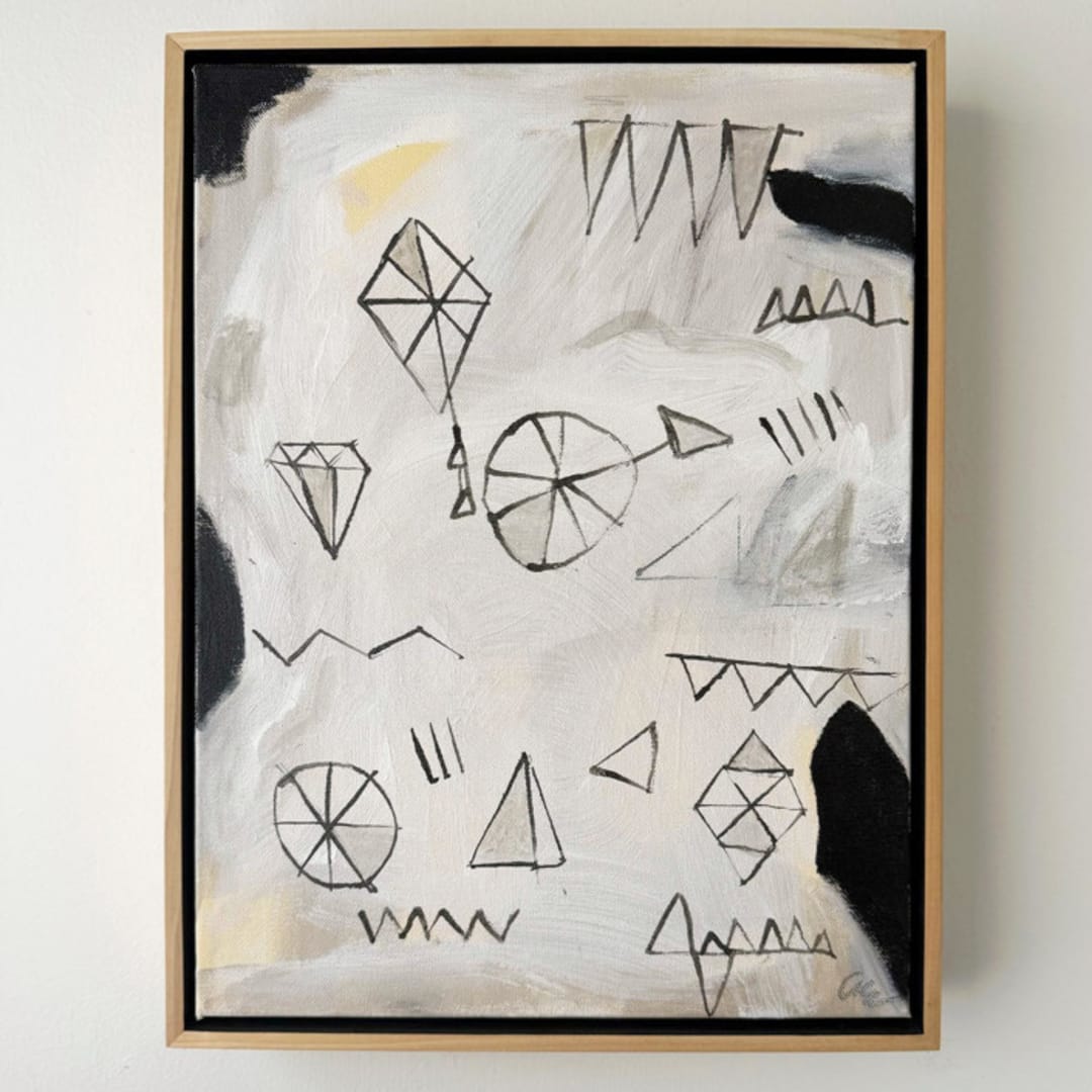 "Untitled No 1" - Original Painting in beige by Amy Early