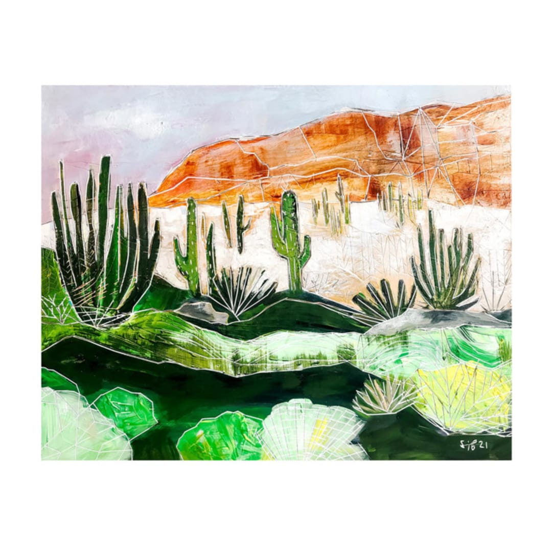 "The Desert Valley" - Original Painting in multicolor by Sarah Fitzgerald