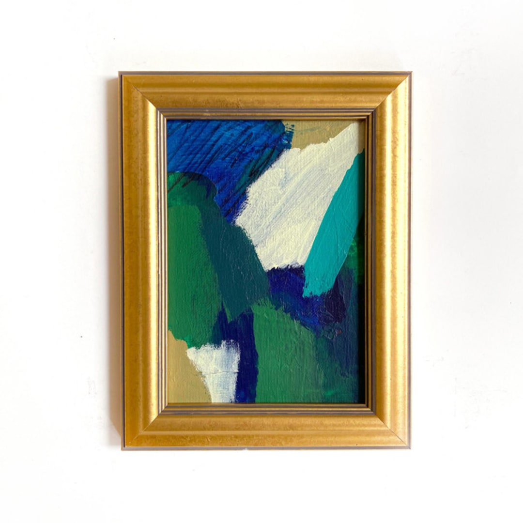 "Easy Errand" - Original Painting in green by Jessalin Beutler