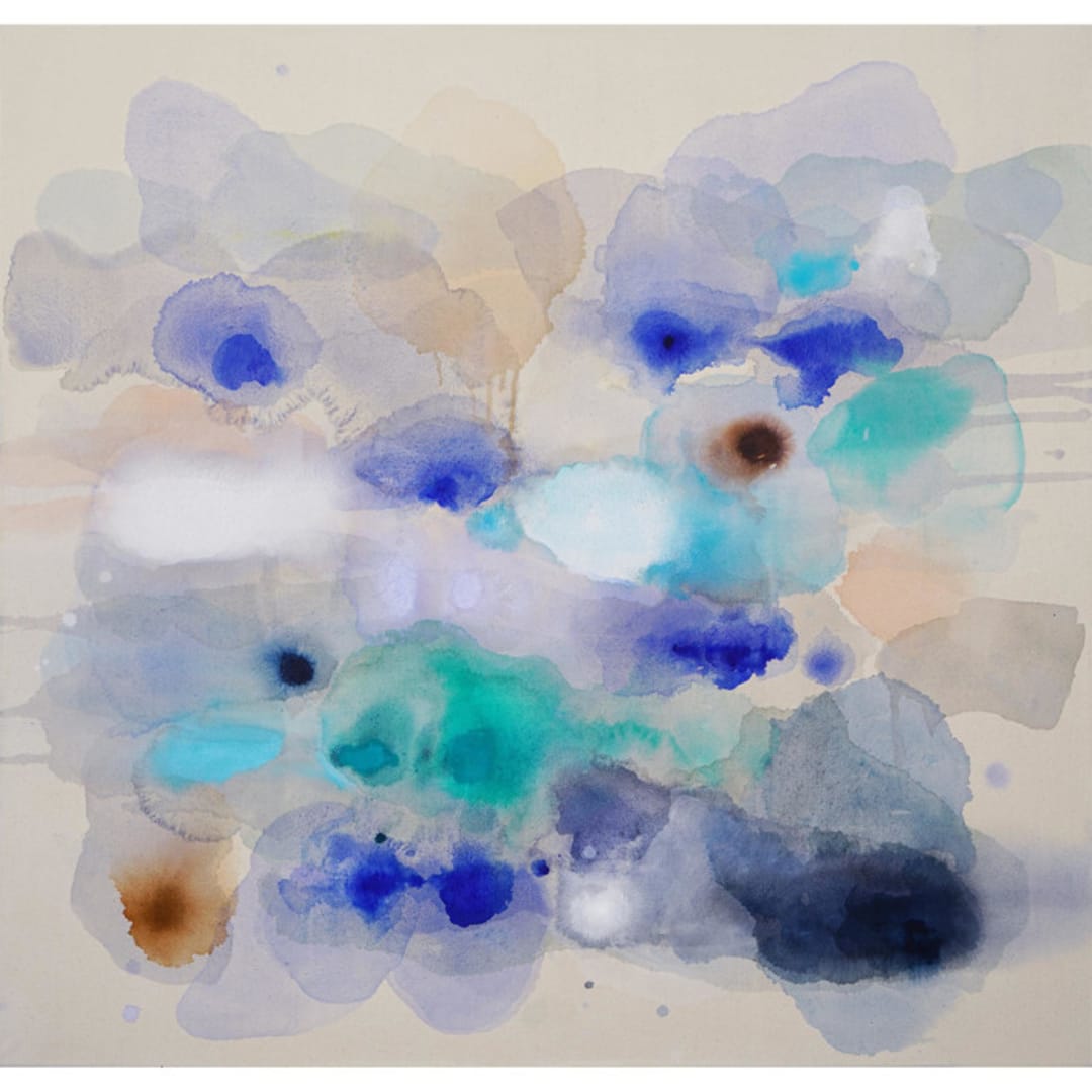 "Blue Ocean Glow" - Original Painting in blue by Shina Choi