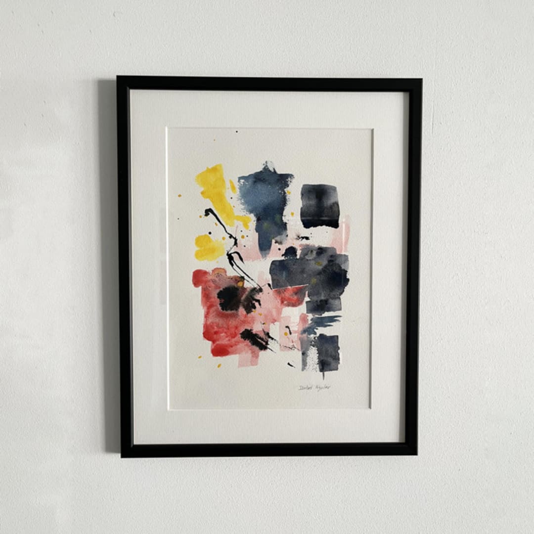 "Free Shapes 3" - Original Painting in multicolor by Isabel Aguilar - Isolda