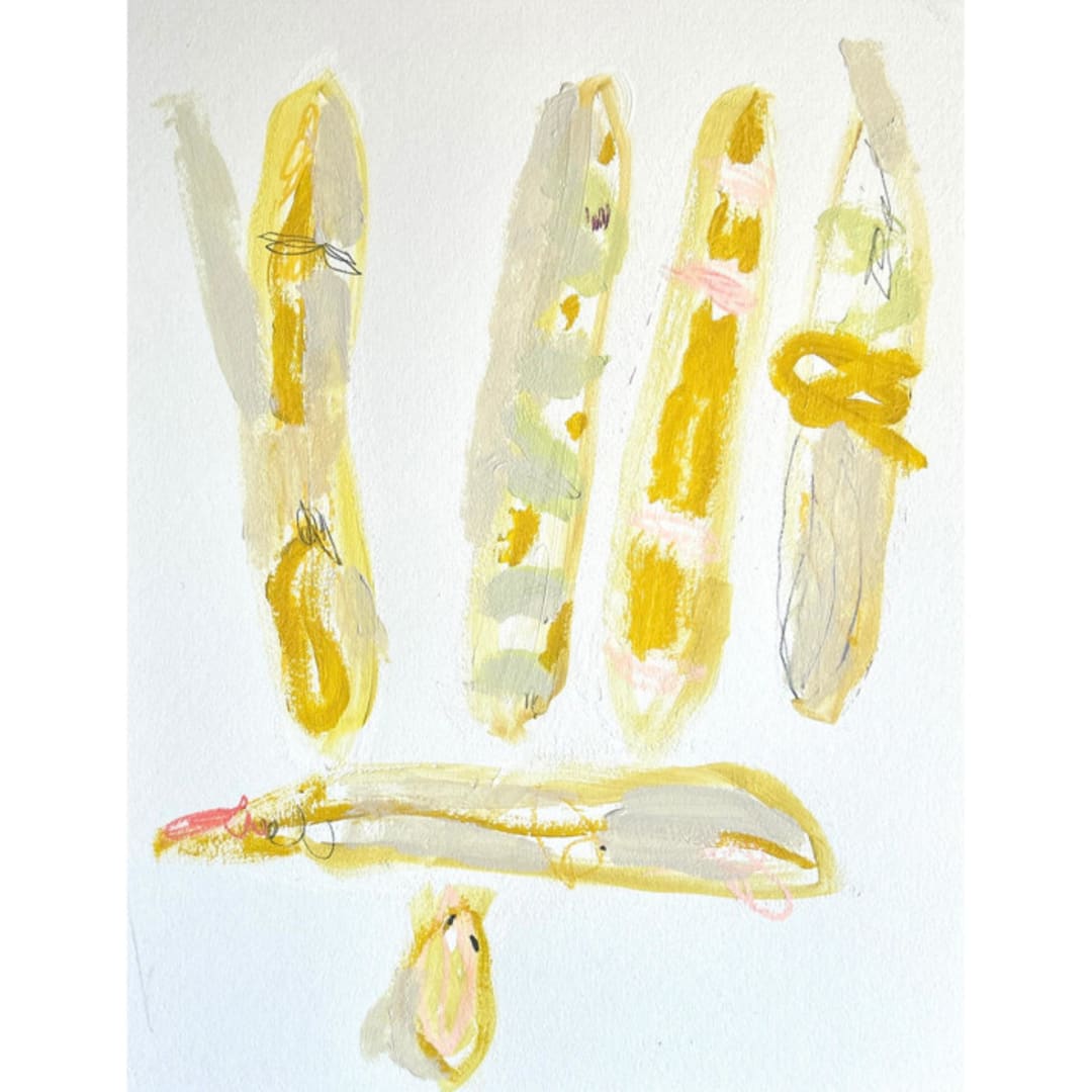 "i am part of" - Original Painting in yellow by tina johnson