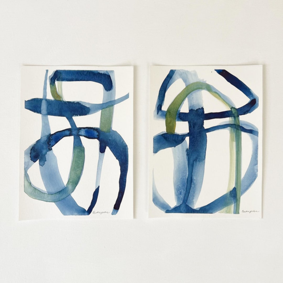 Blue Green Plant Cell Pair