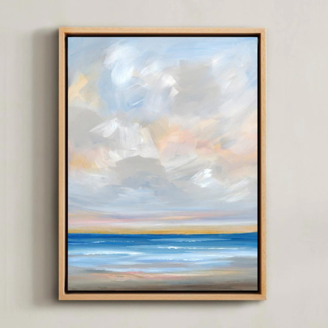 "Early Light" - Original Painting in blue by Nicole Walsh