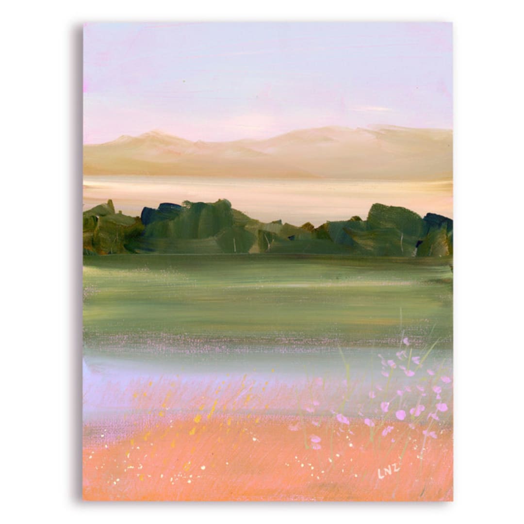 "Layered Landscape" - Original Painting in multicolor by Lindsay Megahed