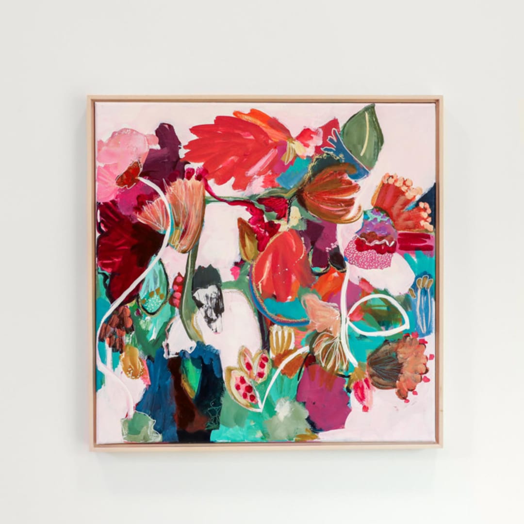 "Flutter" - Original Painting in multicolorassorted-colors by CONNIE COLLUM