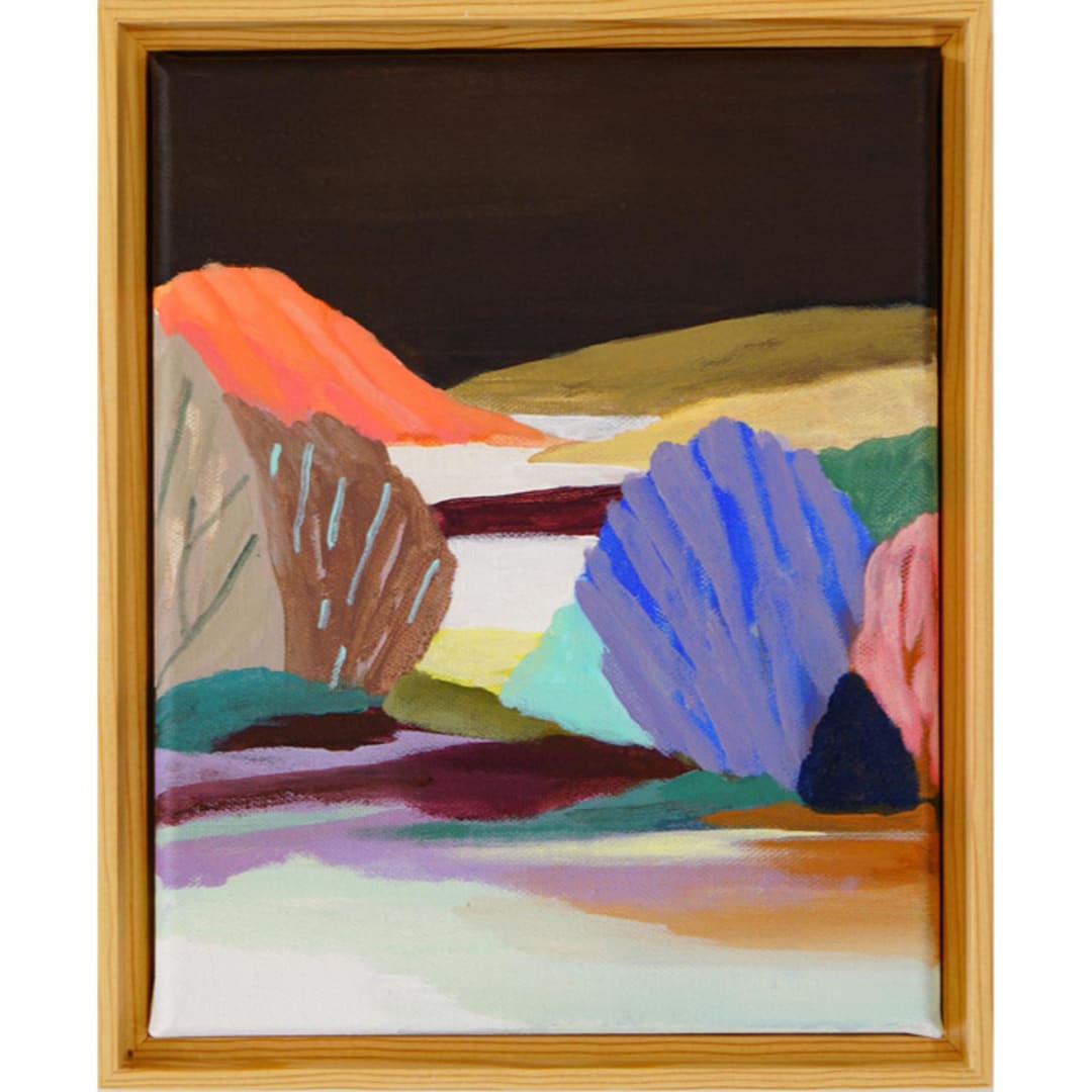 "Colors of Night Fields" - Original Painting in brown by Shina Choi