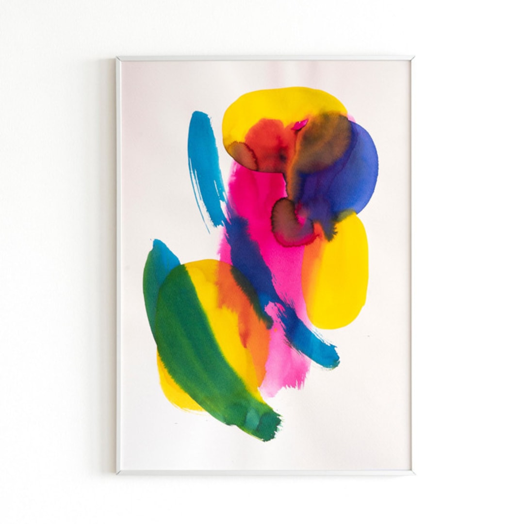 "Abstract Watercolor original painting" - Original Painting in multicolorassorted-colors by Alexandra Dzh