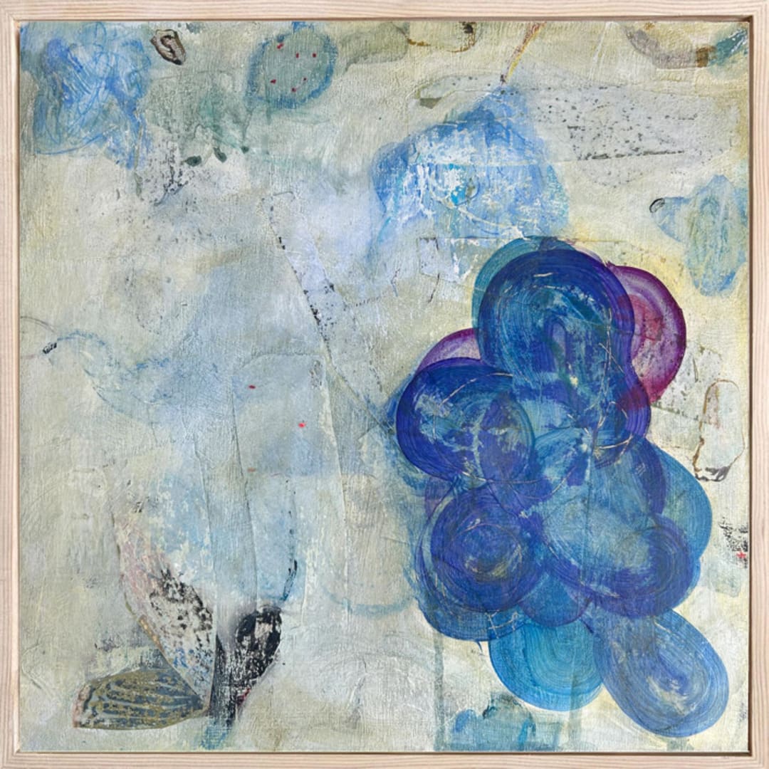 "sweet nectar" - Original Painting in blue by tina johnson