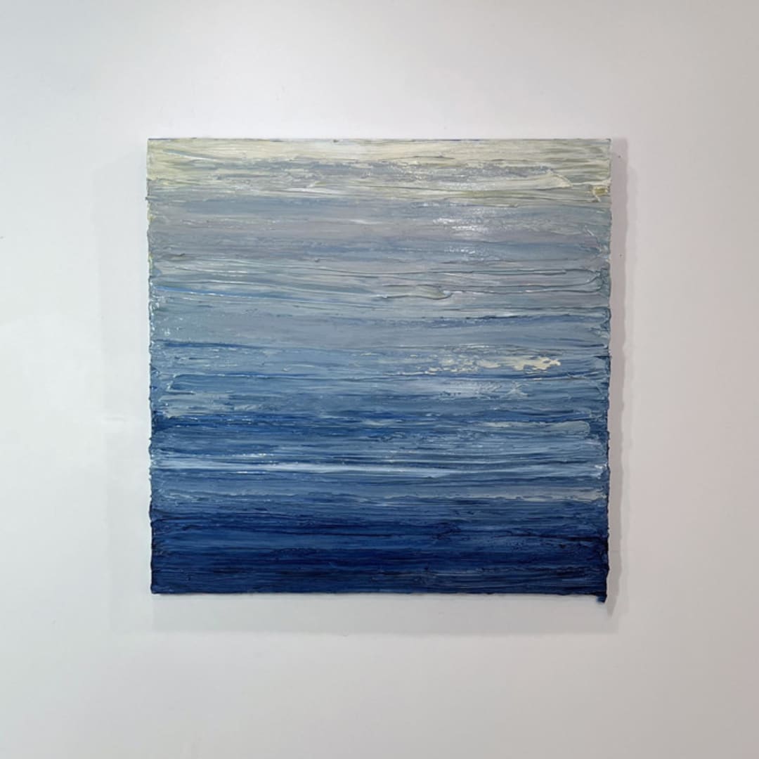 "Coastal Sky" - Original Painting in blue by Teodora Guererra