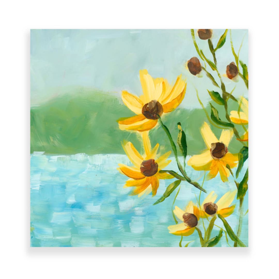 "Sunny Lake" - Original Painting in multicolor by Lindsay Megahed