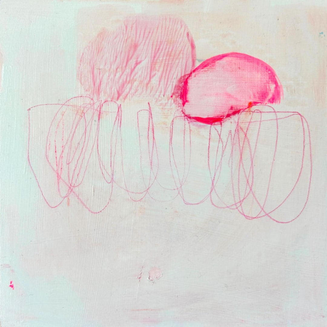 "set your secrets free" - Original Painting in pink by tina johnson