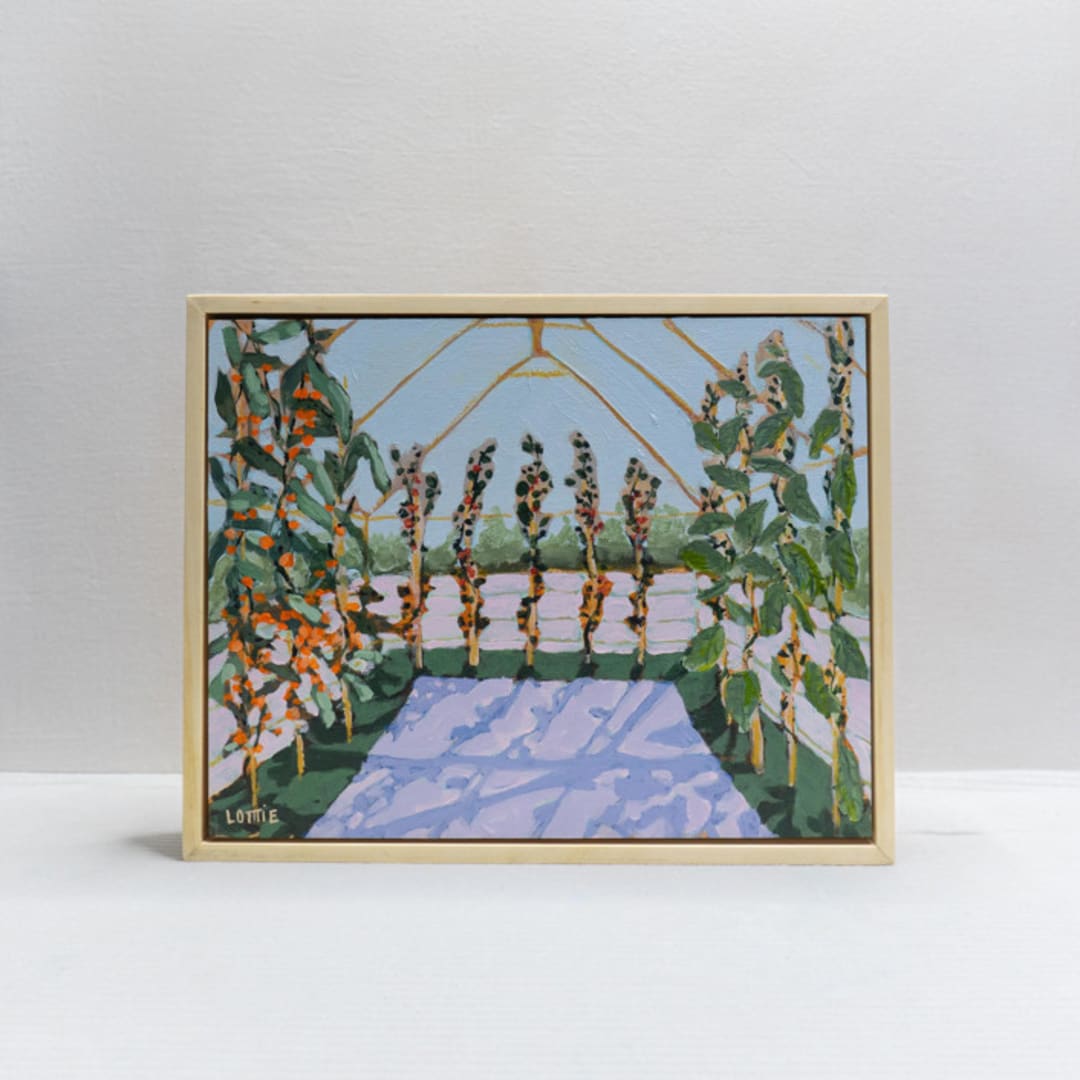 "Orangerie" - Original Painting in orange by Lottie Aldarwish