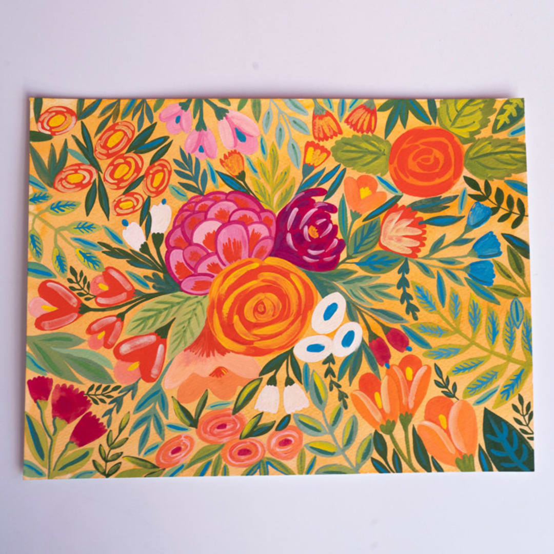 "Garden Tapestry painting" - Original Painting in multicolorassorted-colors by Alexandra Dzh