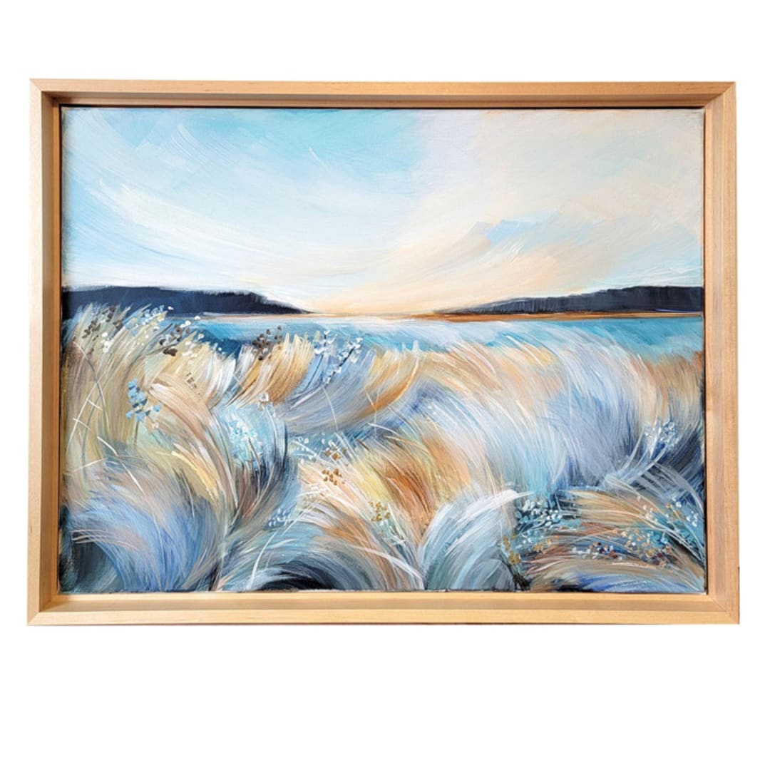 "Sunrise Breeze" - Original Painting in blue by AlisonJerry